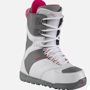 Burton Women's Coco Winter Snow Boots - White, Gray, and Pink